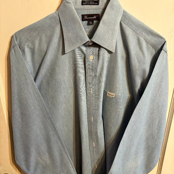 FACONNABLE Denim shirt - Blue Size Large - Picture 1 of 4